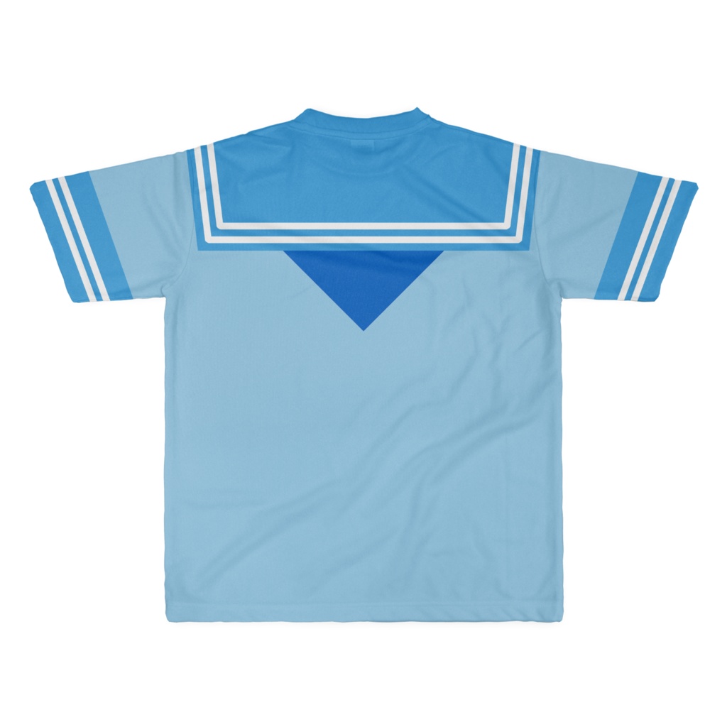 XLサイズなんちゃってKIKIYOU'Sセーラー服_水空青ネクTシャツ