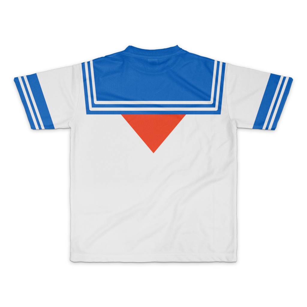 MサイズなんちゃってKIKIYOU'Sセーラー服_白青赤ネクTシャツ
