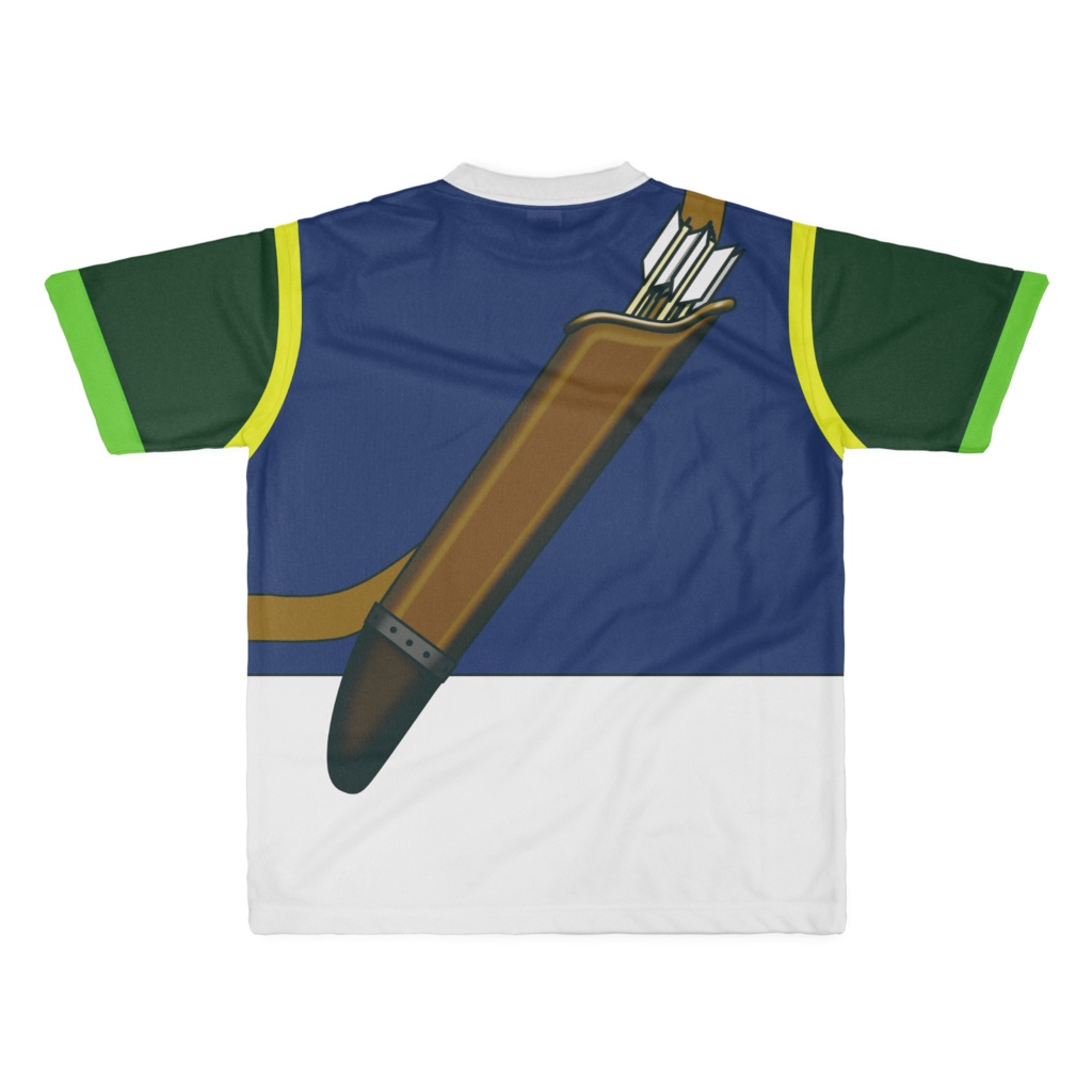 XLサイズなんちゃって_KIKIYOU'S_RPGアーチャー紺緑矢Tシャツ