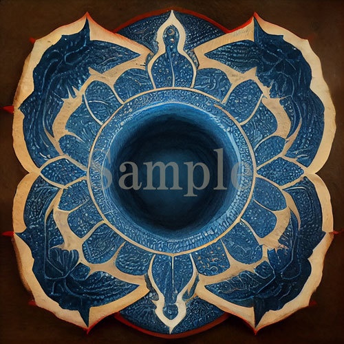 イラスト「Mandala of the Blue Dragon」　曼荼羅