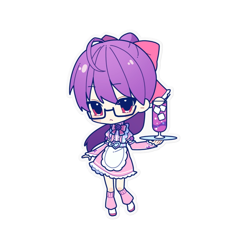 ぱそがるっ!紫小路スミレ クリアステッカー(ミニキャラver.)