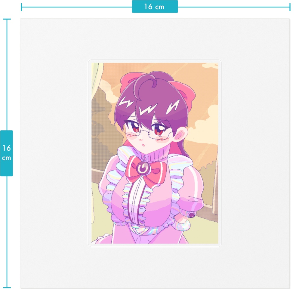 ぱそがるっ!紫小路スミレ クリアステッカー(スチルver.)