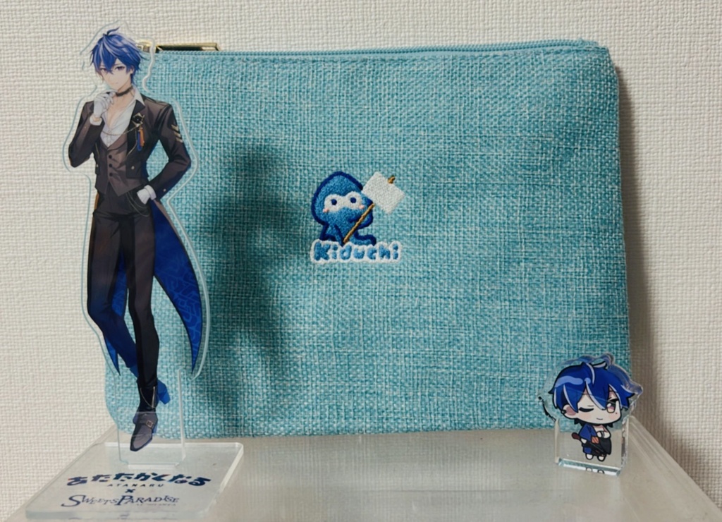 【受注(上限あり)】たかぴよ・あおきづち刺繍ポーチ