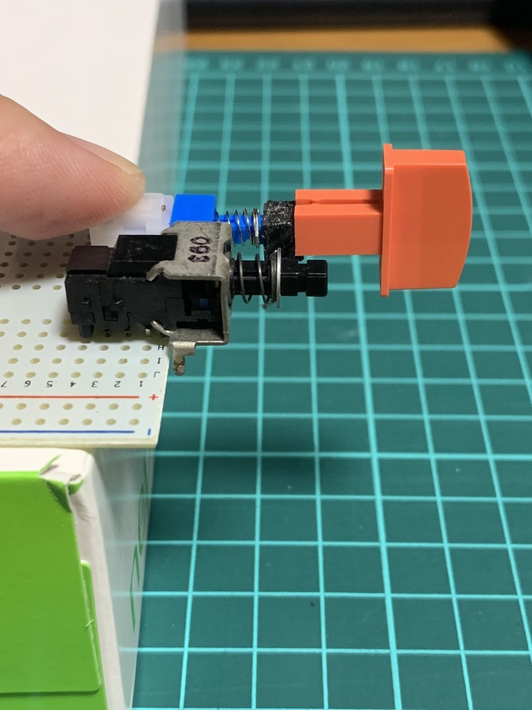 X68000 PROⅡフロント電源スイッチを ALPS SPUJ190900に交換するアダプタ