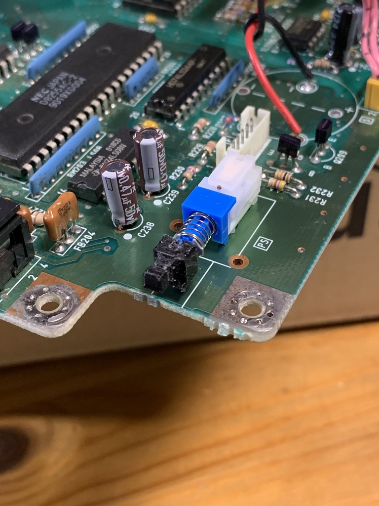 X68000 PROⅡフロント電源スイッチを ALPS SPUJ190900に交換するアダプタ