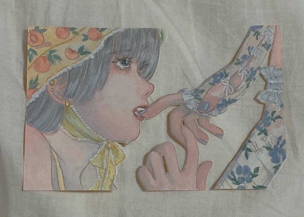 ダイカット原画  水蜜桃の夢