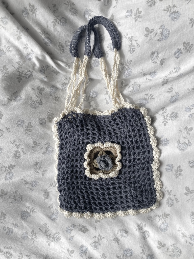 青薔薇ミニトート