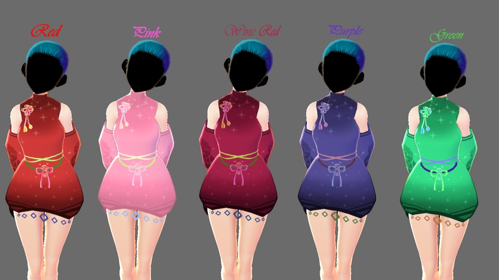 ミニチャイナ衣装5色Set