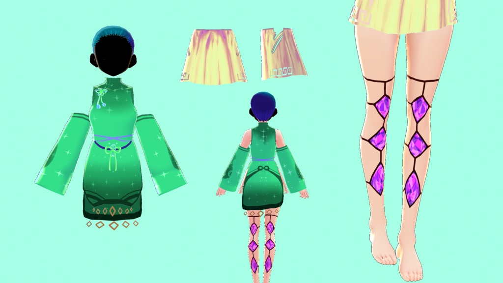 ミニチャイナ衣装5色Set