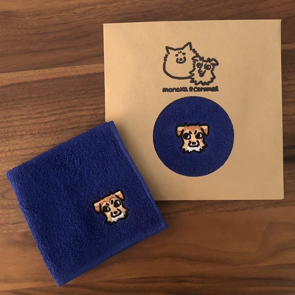 【キャラメル】刺繍ハンドタオル