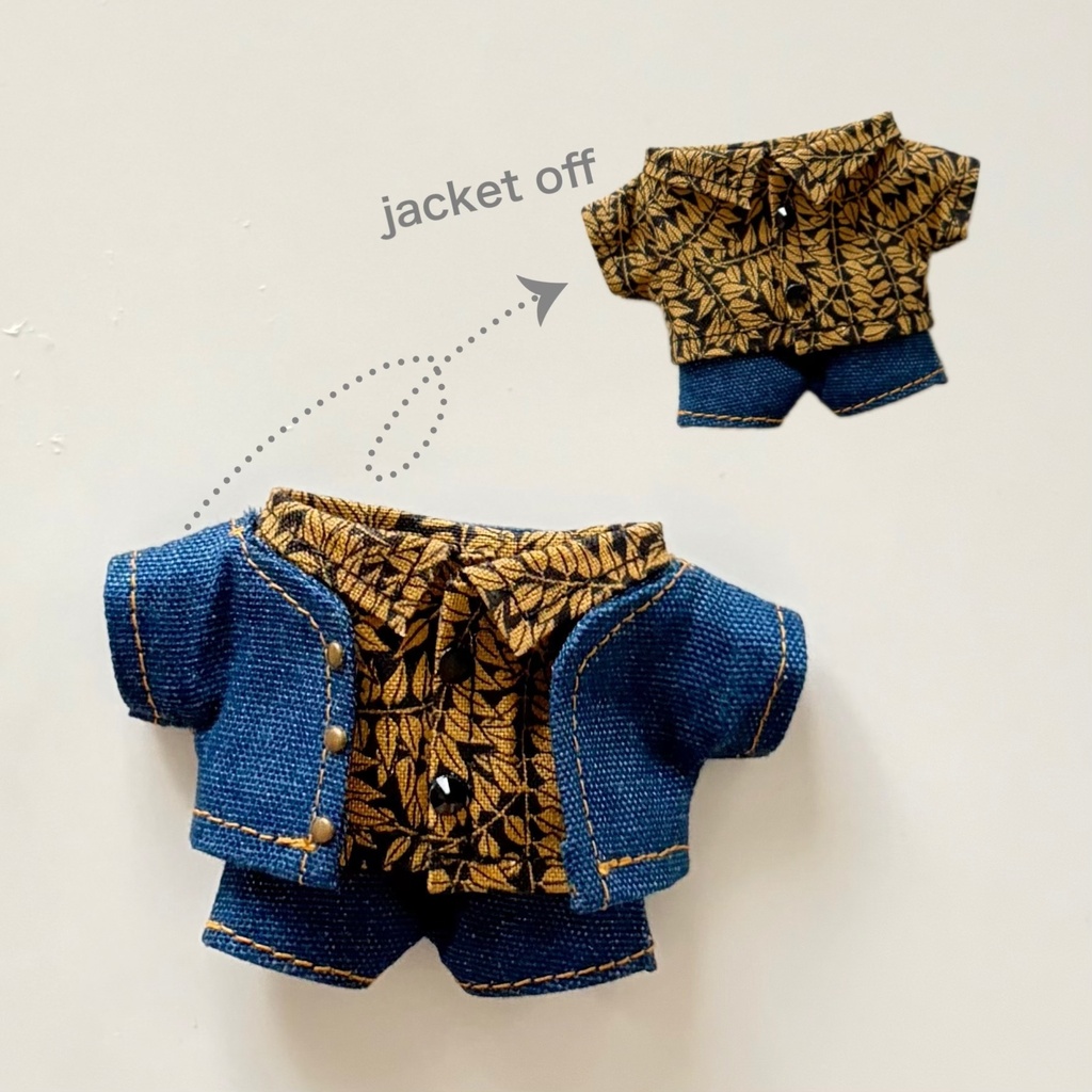 LEAVES ACCENT DENIM SET (12cmぬい)