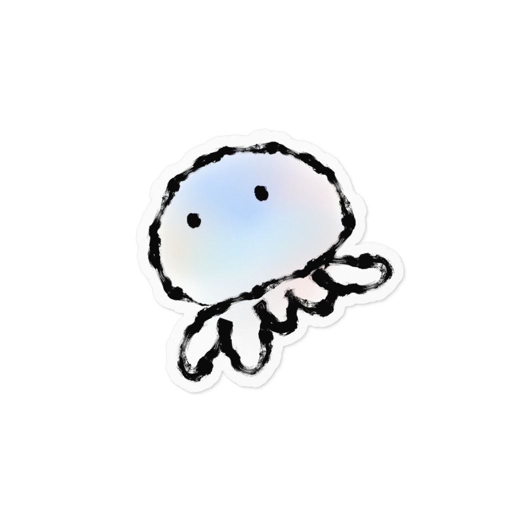 ひとふでくらげステッカー