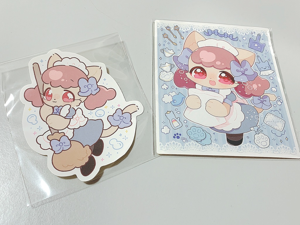 メイド猫ちゃんステッカー