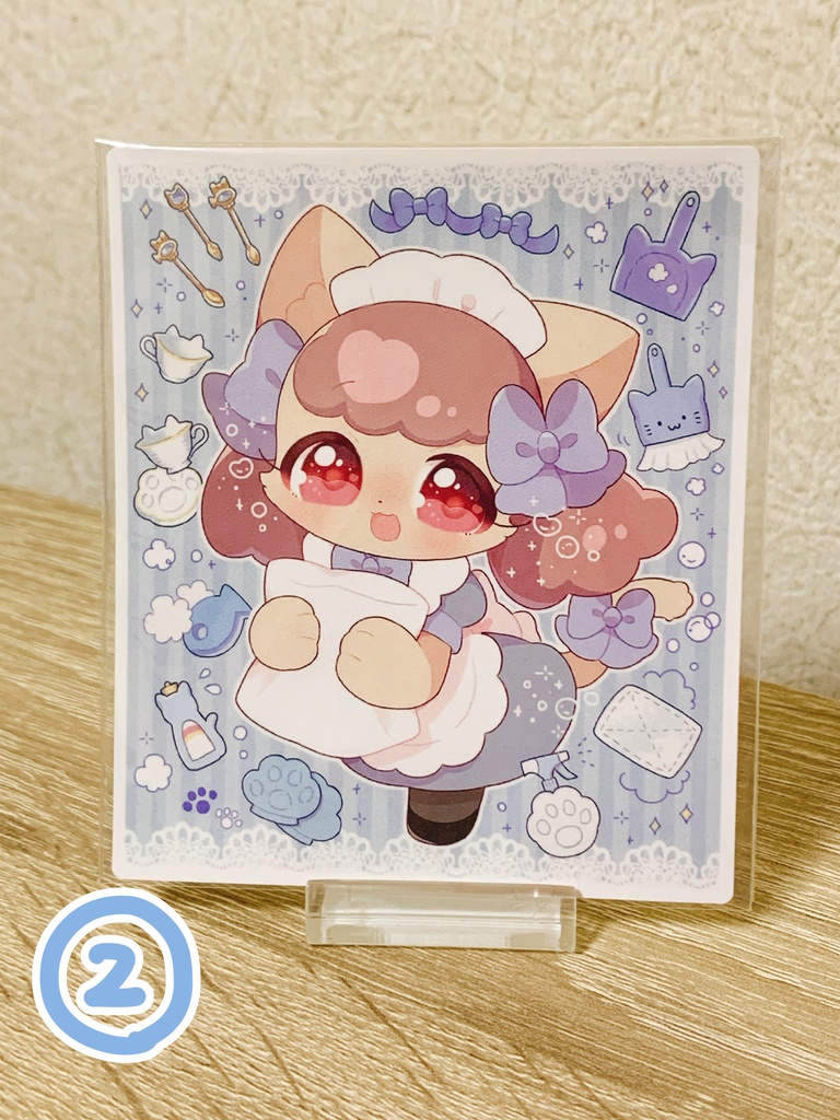 メイド猫ちゃんステッカー