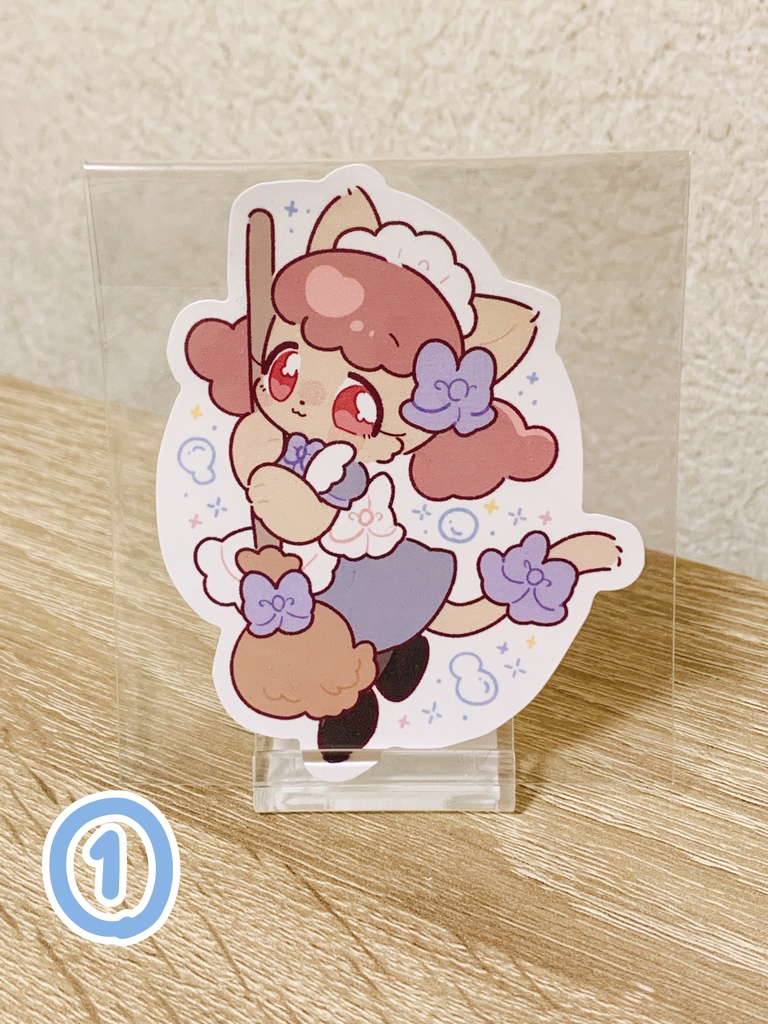 メイド猫ちゃんステッカー