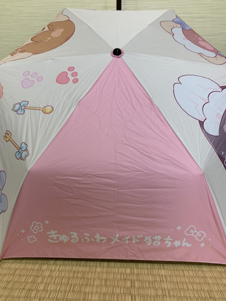 きゅるふわ♡折りたたみ傘(晴雨兼用、カバー付き)