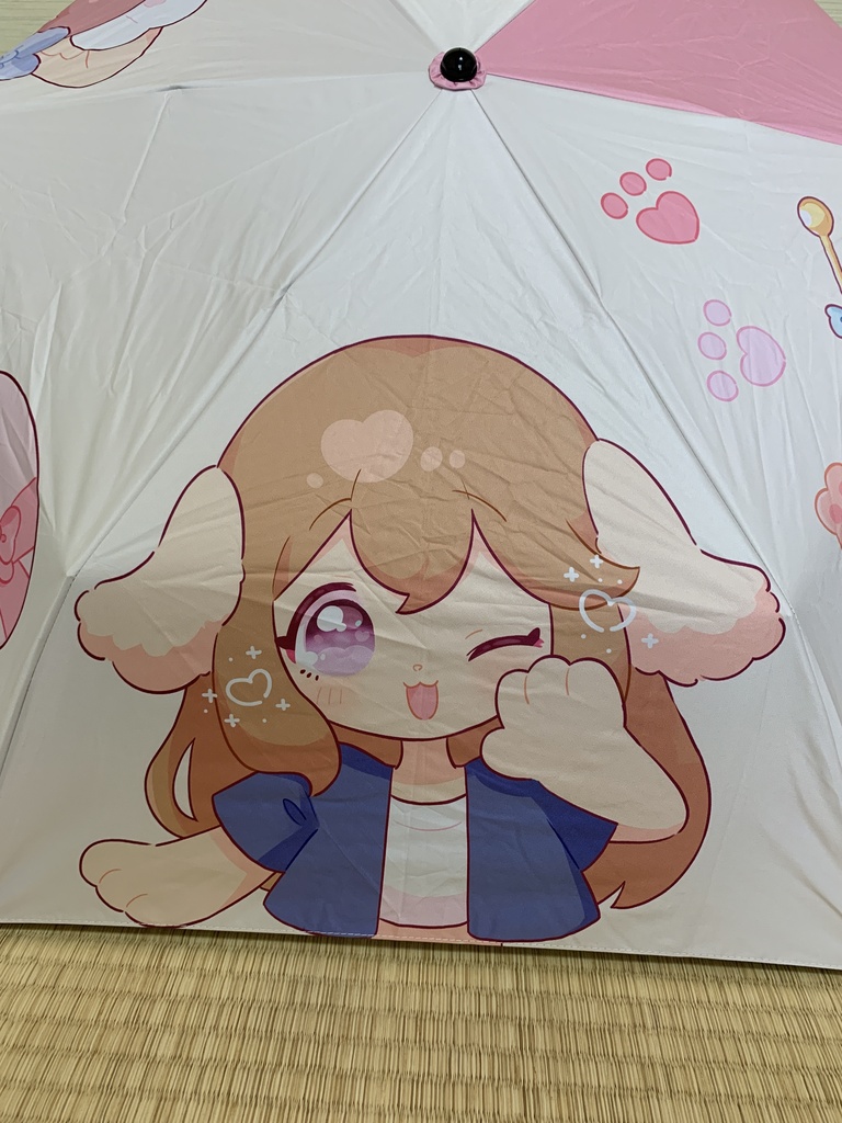 きゅるふわ♡折りたたみ傘(晴雨兼用、カバー付き)