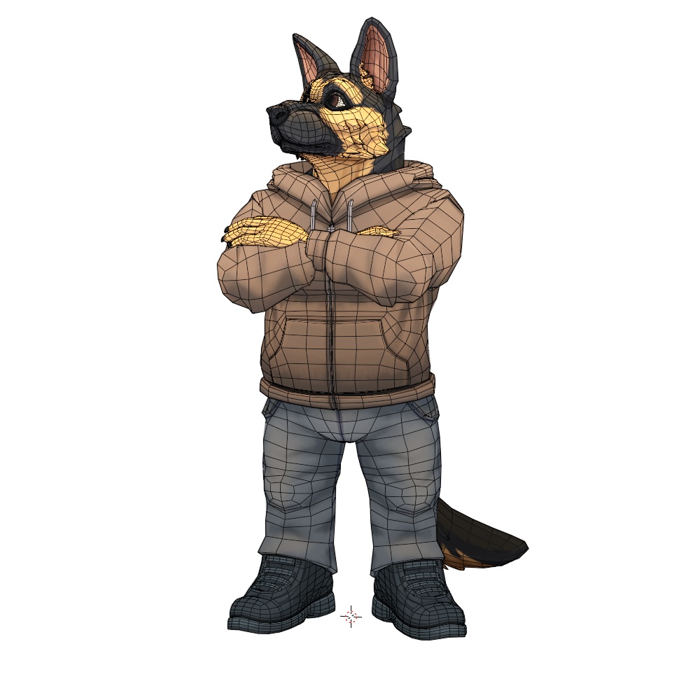 Jesse the GSD - VRChat & VTuber Avatar (VRM Included) - v2.0