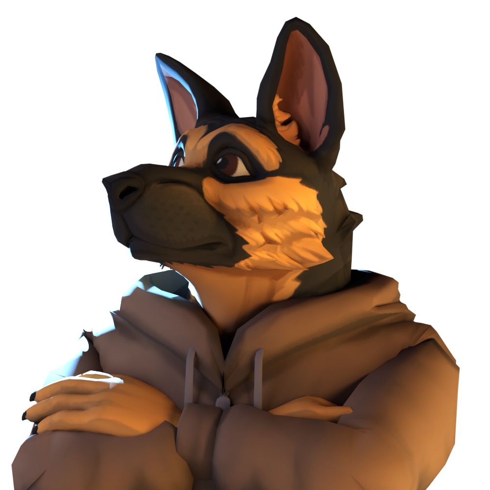 Jesse the GSD - VRChat & VTuber Avatar (VRM Included) - v2.0