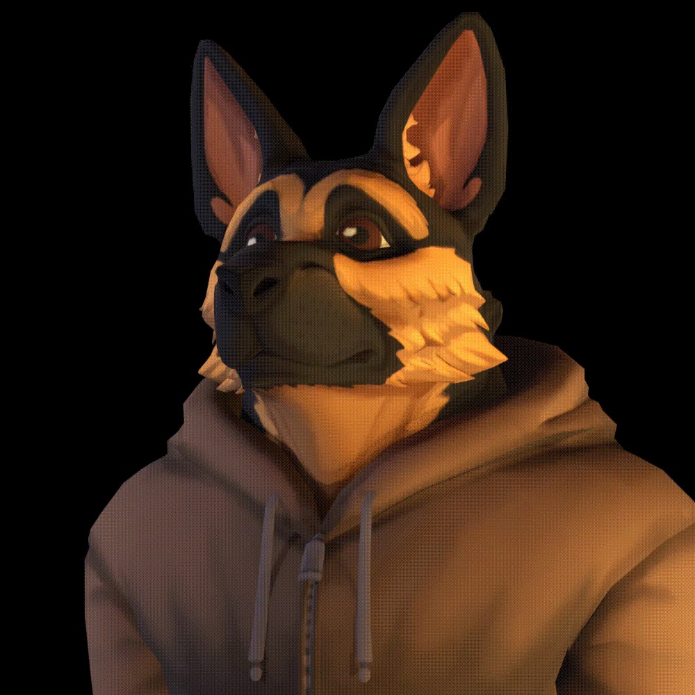 Jesse the GSD - VRChat & VTuber Avatar (VRM Included) - v2.0