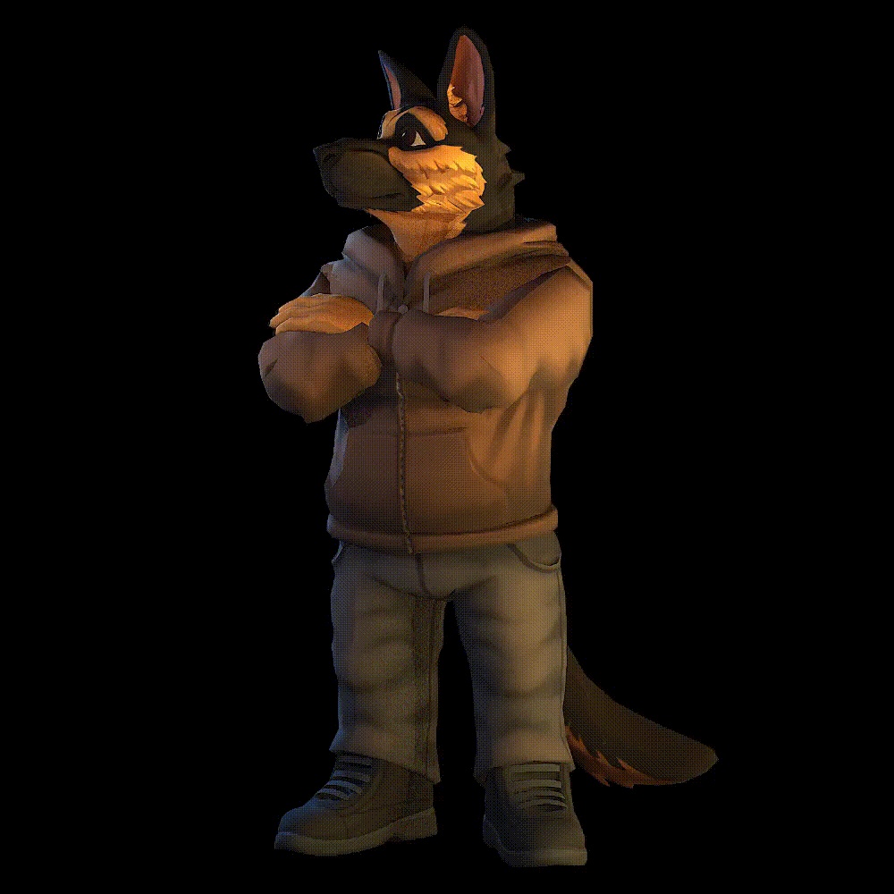 Jesse the GSD - VRChat & VTuber Avatar (VRM Included) - v2.0