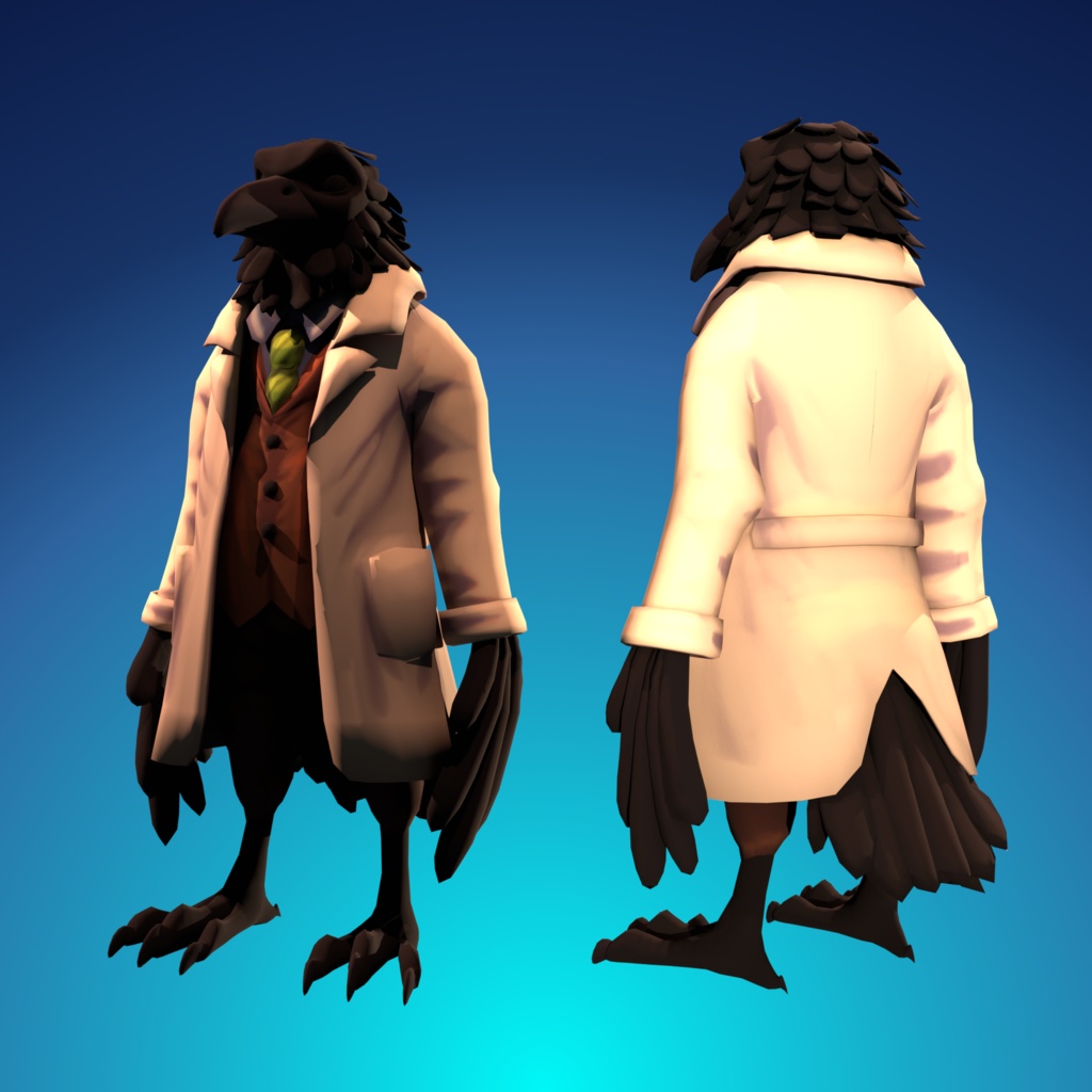 Vrana the Raven - VRChat & VTuber Avatar (VRM Included) - v1.0