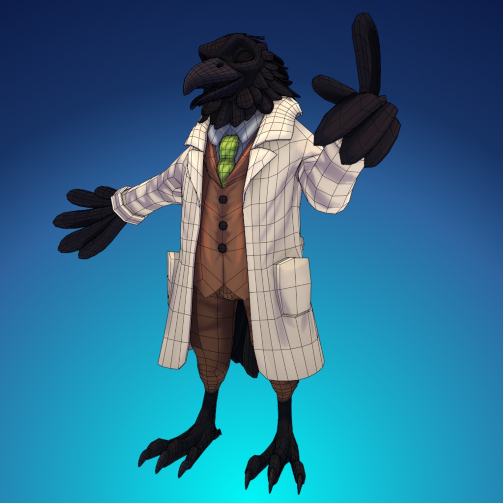 Vrana the Raven - VRChat & VTuber Avatar (VRM Included) - v1.0