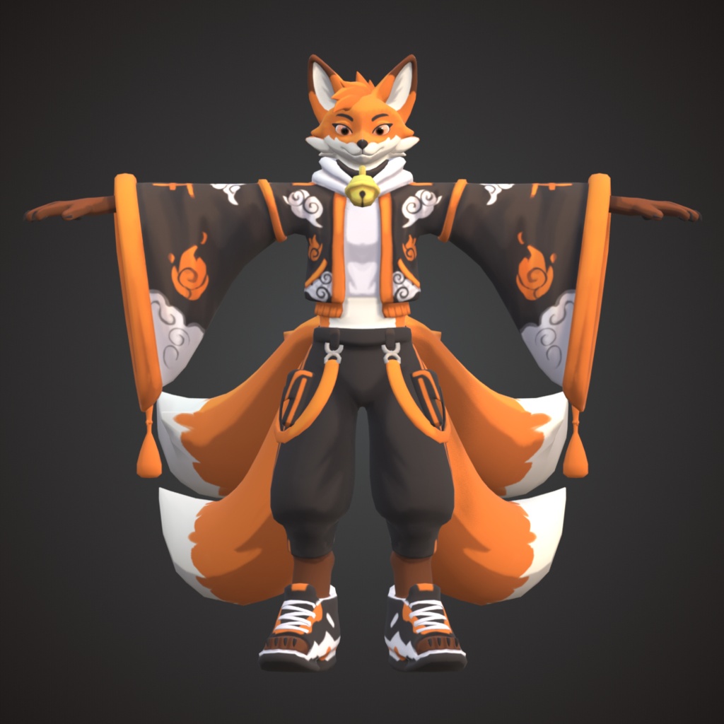 Kaito the Kitsune - VRC & VRM Avatar - v1.0