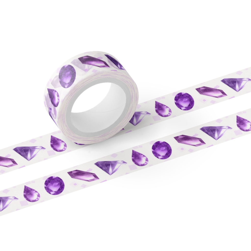 マスキングテープ（紫の宝石）
