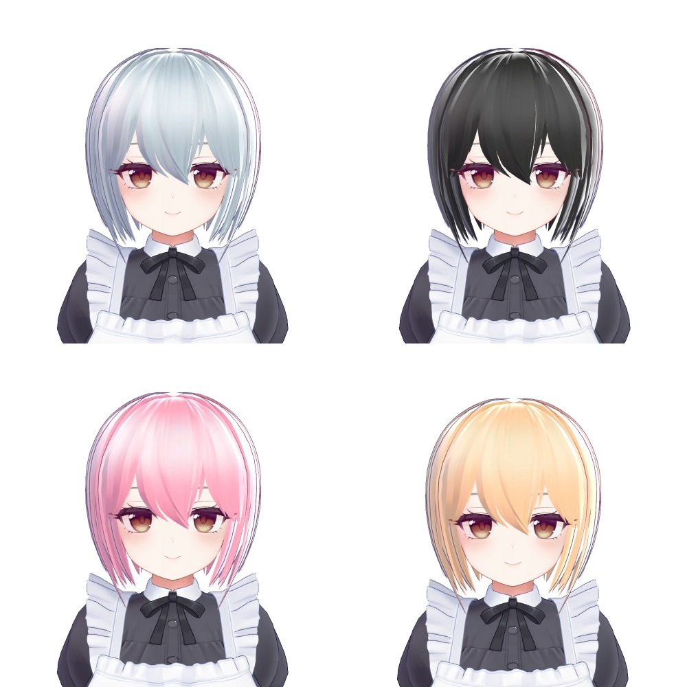 シンプルショートヘア 【VRChat向け髪型】