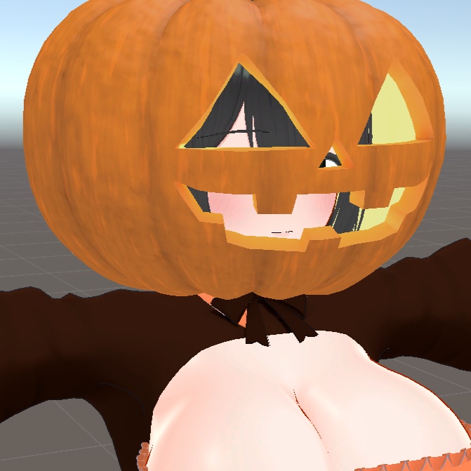 【VRChat】かぼちゃの被り物
