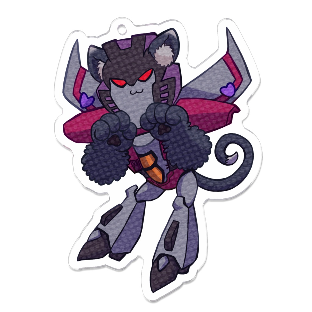 ケモミミTFAディセプティコンアクリルキーホルダー　スタースクリーム　Kemomimi TFA Decepticons Acrylic Keychain Starscream