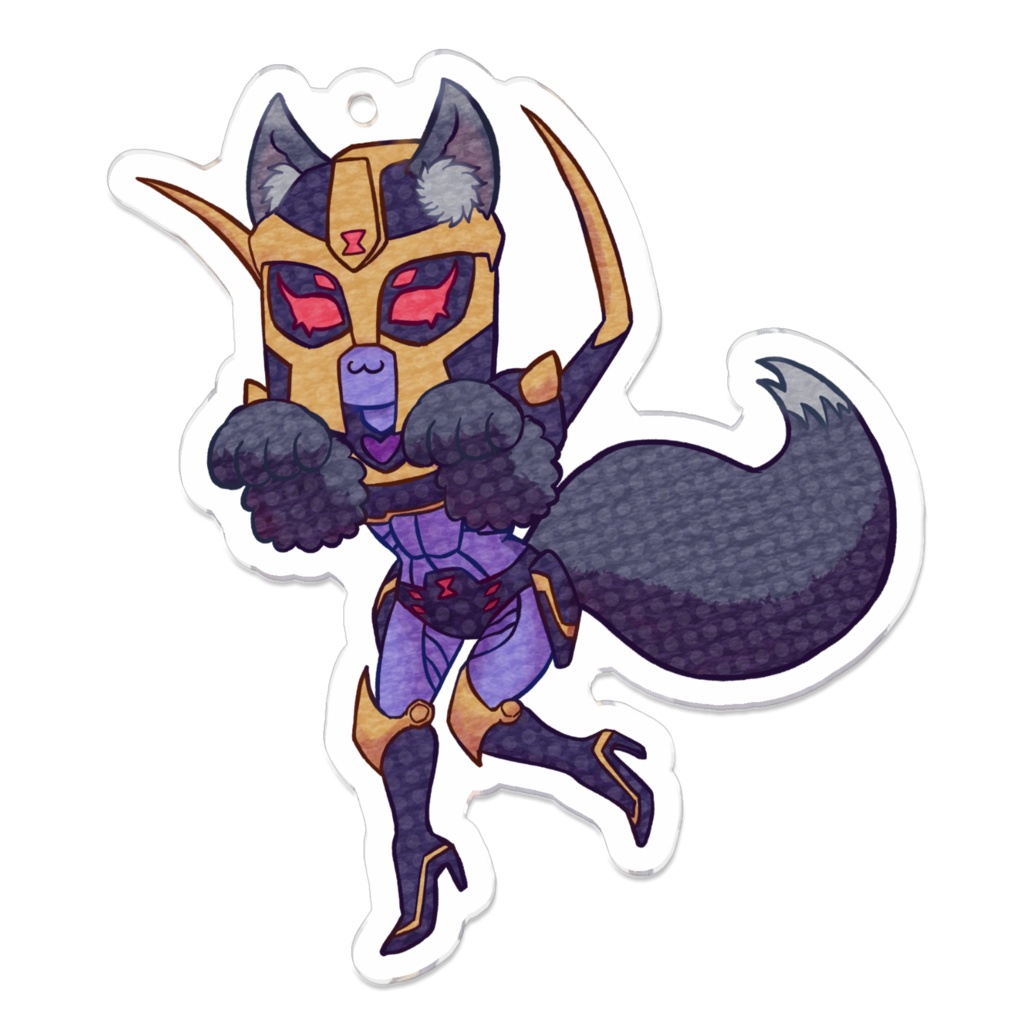 ケモミミTFAディセプティコンアクリルキーホルダー　ブラックアラクニア　Kemomimi TFA Decepticons Acrylic Keychain Blackarachnia