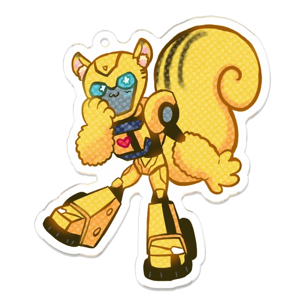 ケモミミTFAオートボットアクリルキーホルダー バンブルビー Kemomimi TFA Autobots Acrylic Keychain Bumblebee