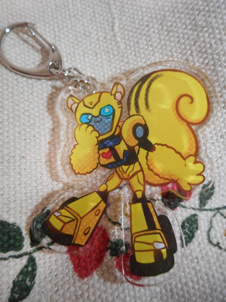 ケモミミTFAオートボットアクリルキーホルダー バンブルビー Kemomimi TFA Autobots Acrylic Keychain Bumblebee