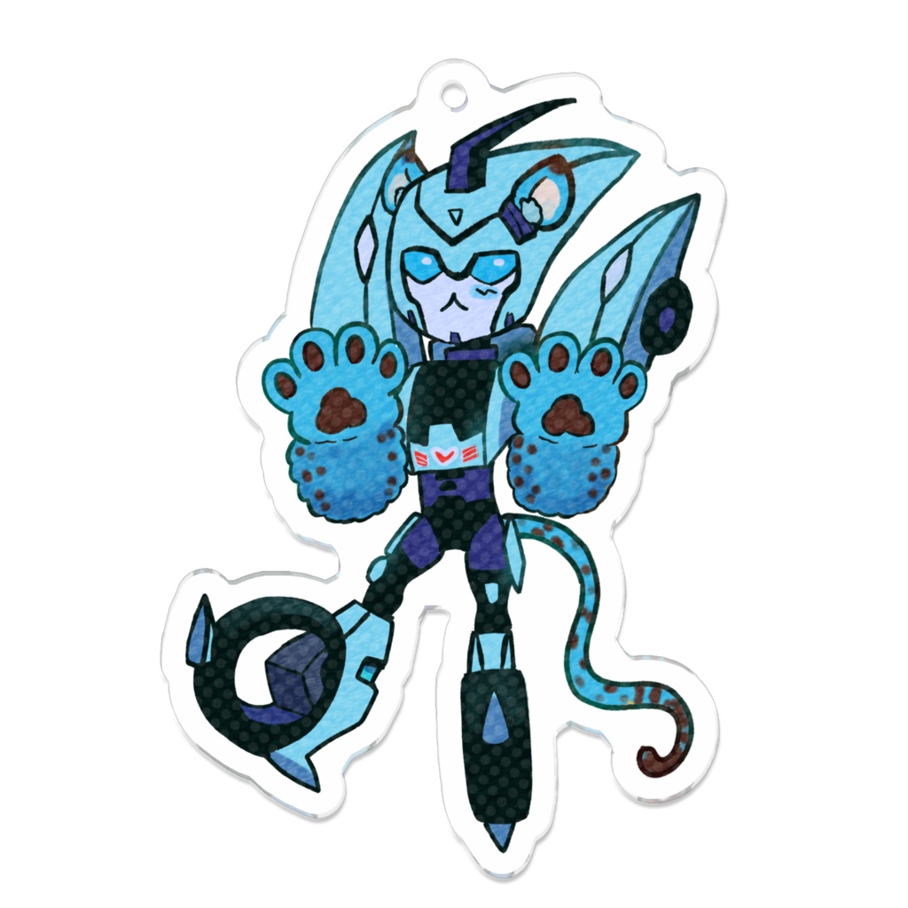 ケモミミTFAオートボットアクリルキーホルダー ブラー Kemomimi TFA Autobots Acrylic Keychain blurr