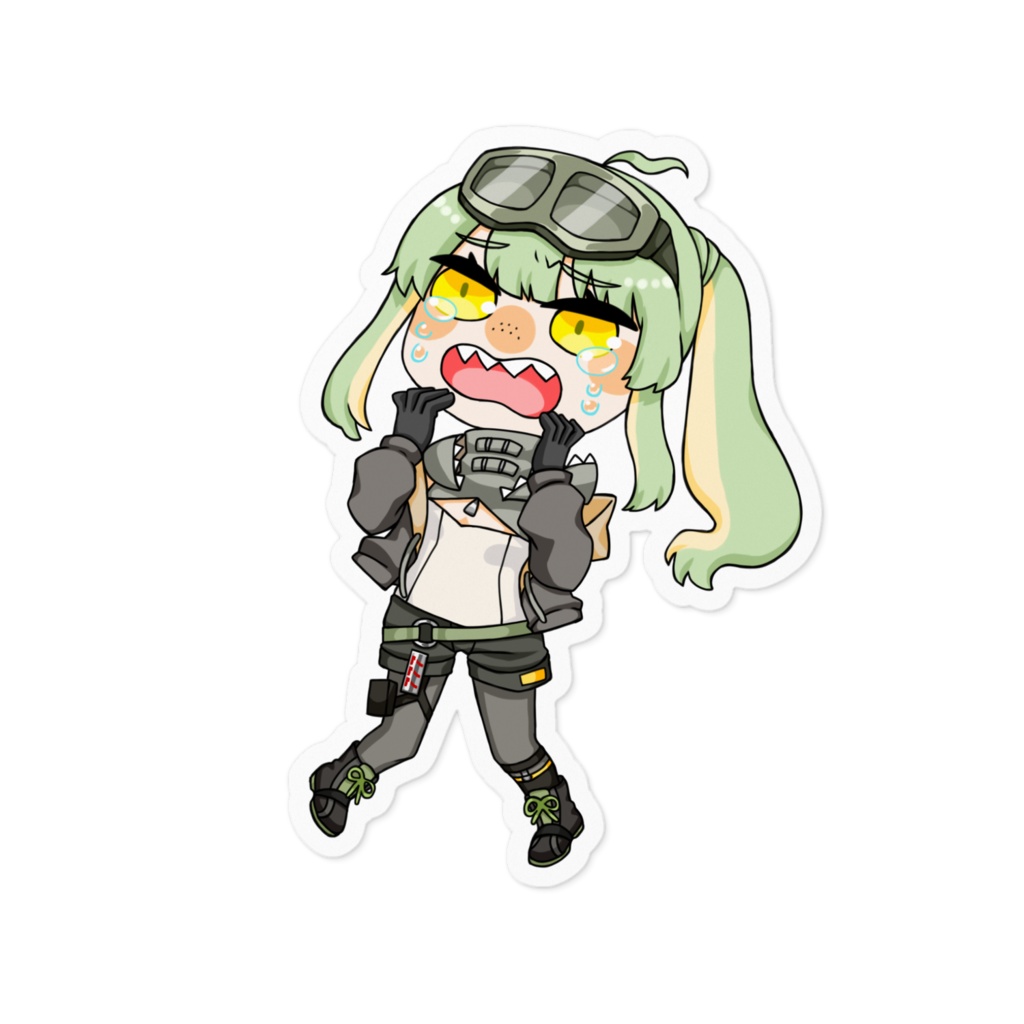 デフォルメステッカー(笑顔/泣き顔)