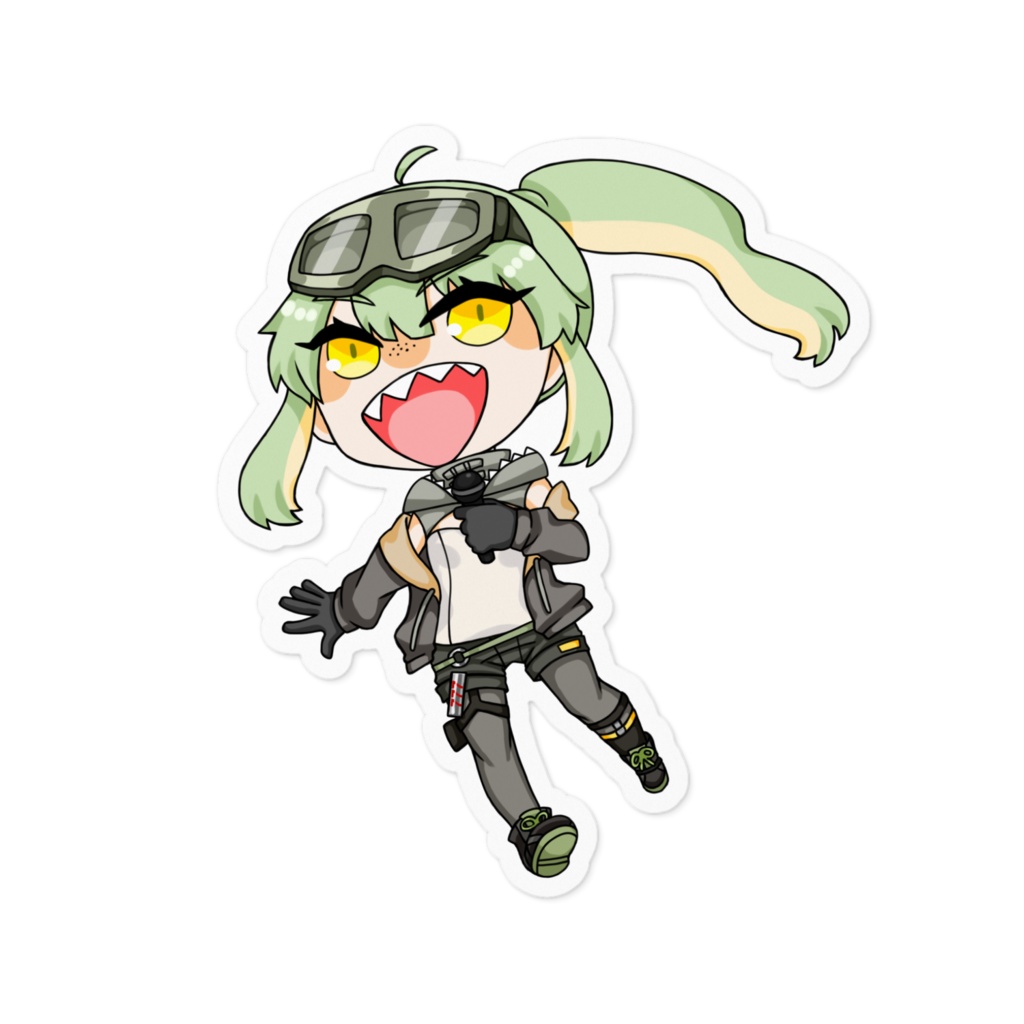 デフォルメステッカー(笑顔/泣き顔)