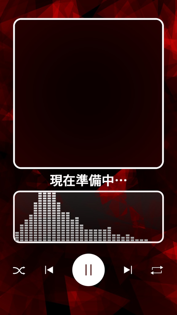 音楽プレイヤー風待機画面テンプレート【aupファイル】
