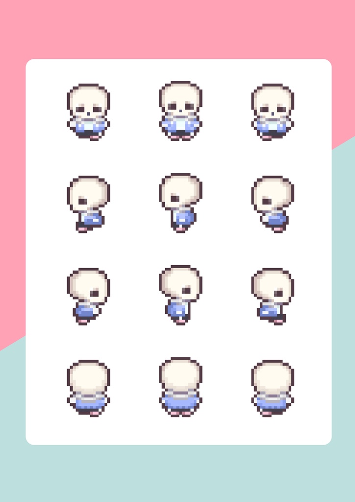 【ピクスク用】サンフリ手繋ぎアバター【配布】