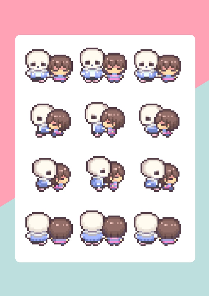 【ピクスク用】サンフリ手繋ぎアバター【配布】