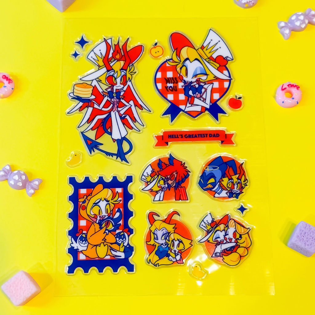 ぷっくりキスカットシール