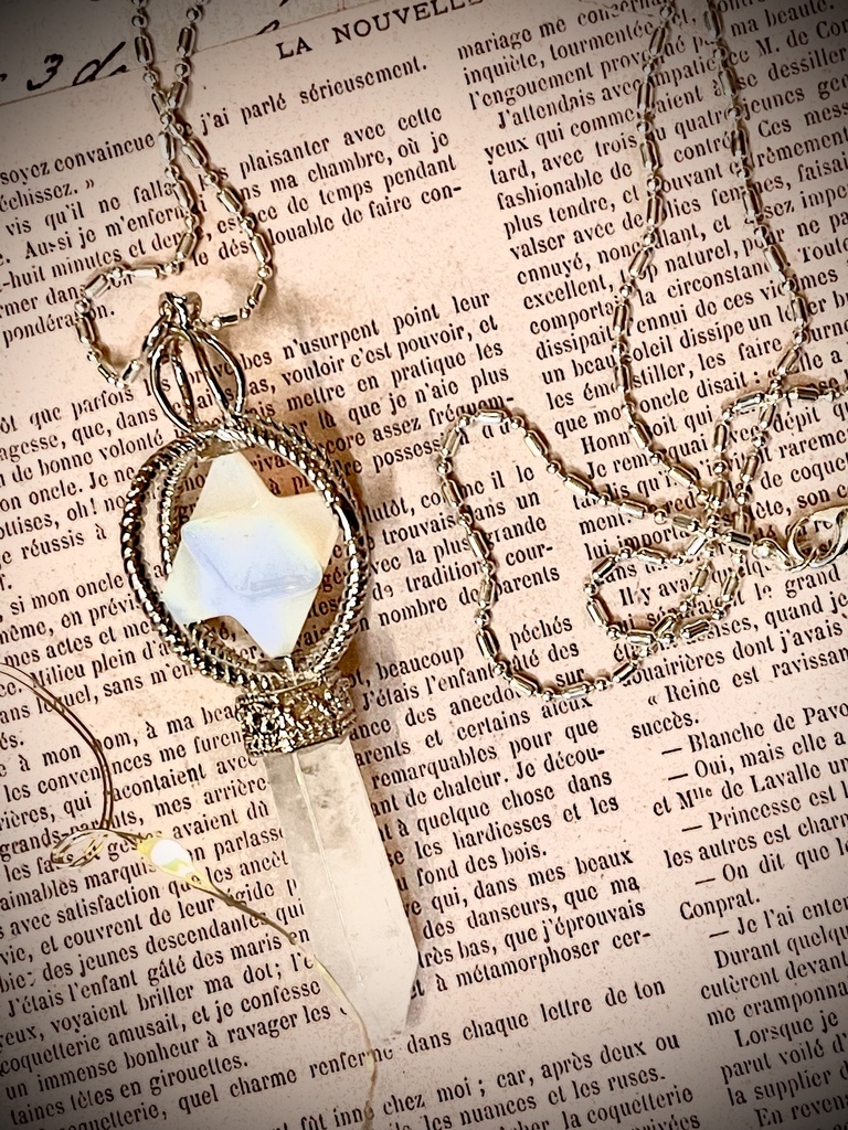 ２　ペンデュラム　マヌカバスター＋クリスタル（ネックレス）