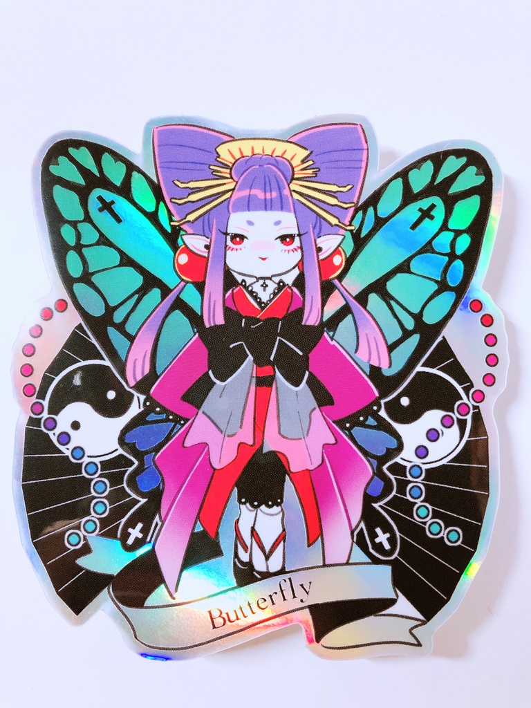おばけちゃん/蝶々姐さんステッカー