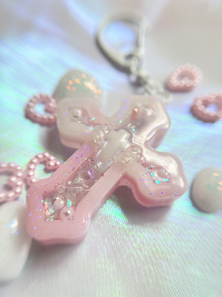 マーブルクロスキーホルダー