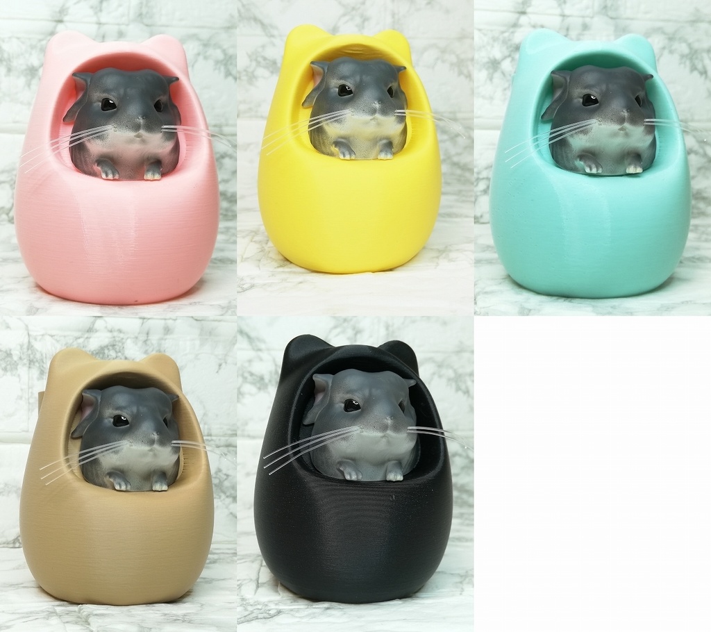 (チンチラカラー:グレー)コロコロペンスタンド