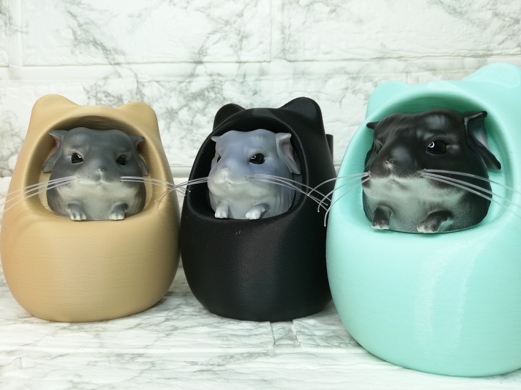 (チンチラカラー:グレー)コロコロペンスタンド