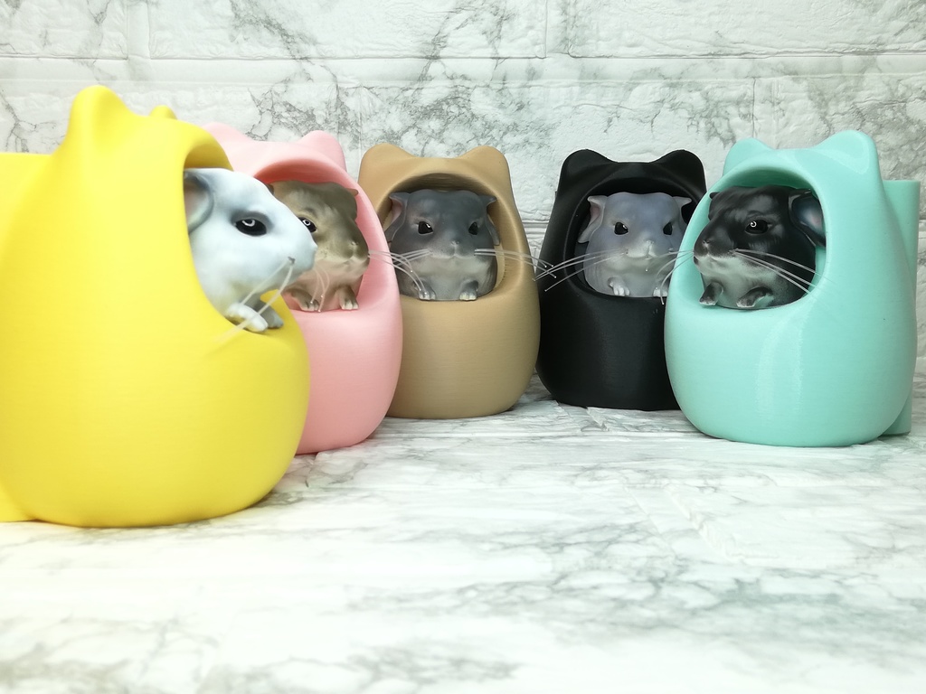 (チンチラカラー:グレー)コロコロペンスタンド