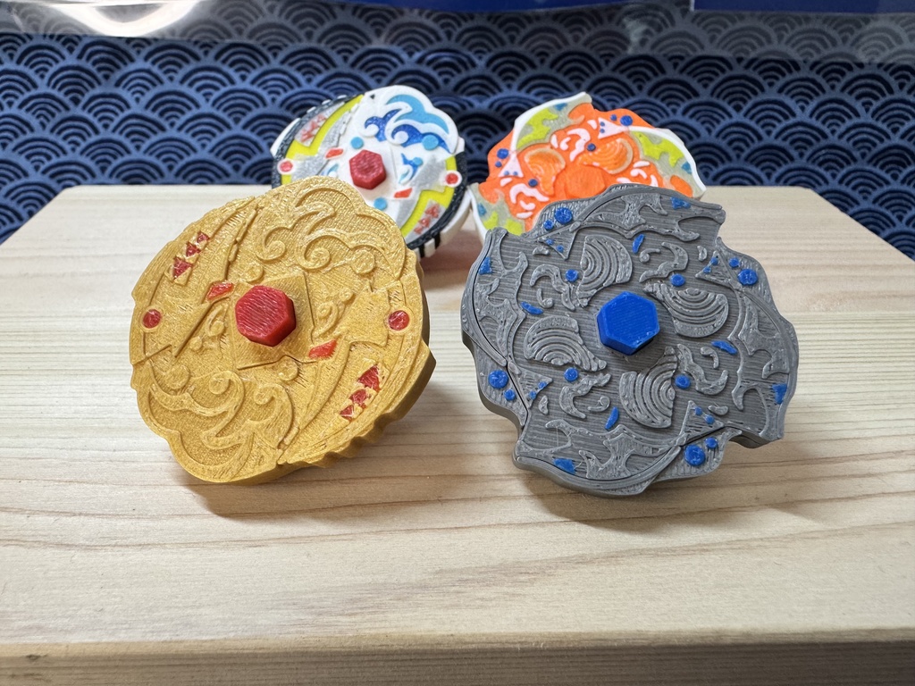 スシブレード コマ型フィギュア4種類 フルセット