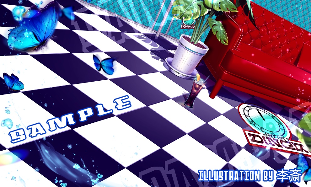 【受注販売】P3 アメリカンダイナー☆デスクマット